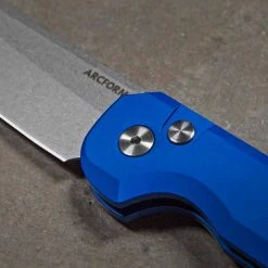Brand new π Arcform Blue Slimfoot ARC-061 Auto Knife Stonewash 3.1" 154CM (USA) π― 9 Arcform Blue Slimfoot ARC-061 Auto Knife Stonewash 3.1