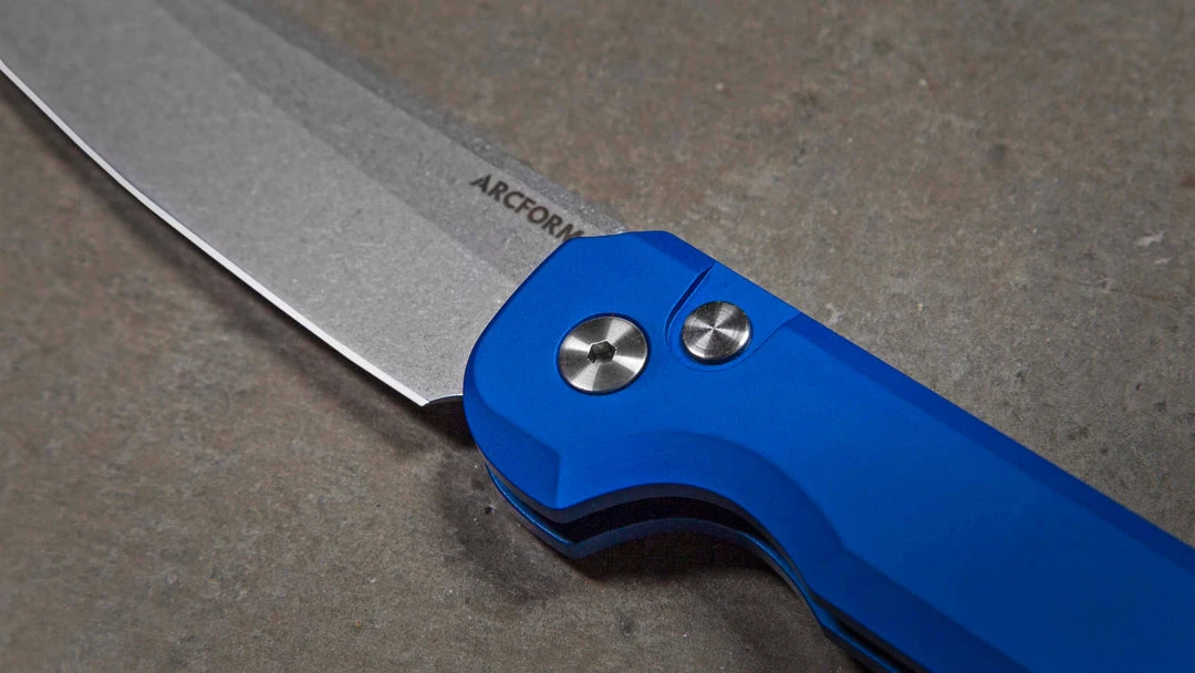 Brand new π Arcform Blue Slimfoot ARC-061 Auto Knife Stonewash 3.1" 154CM (USA) π― 4 Arcform Blue Slimfoot ARC-061 Auto Knife Stonewash 3.1" 154CM (USA)