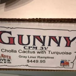 BARK RIVER KNIVES Bark River Gunny CPM 3V Knife Cholla Cactus W/ Turquoise - Gray Liners - Rampless #2