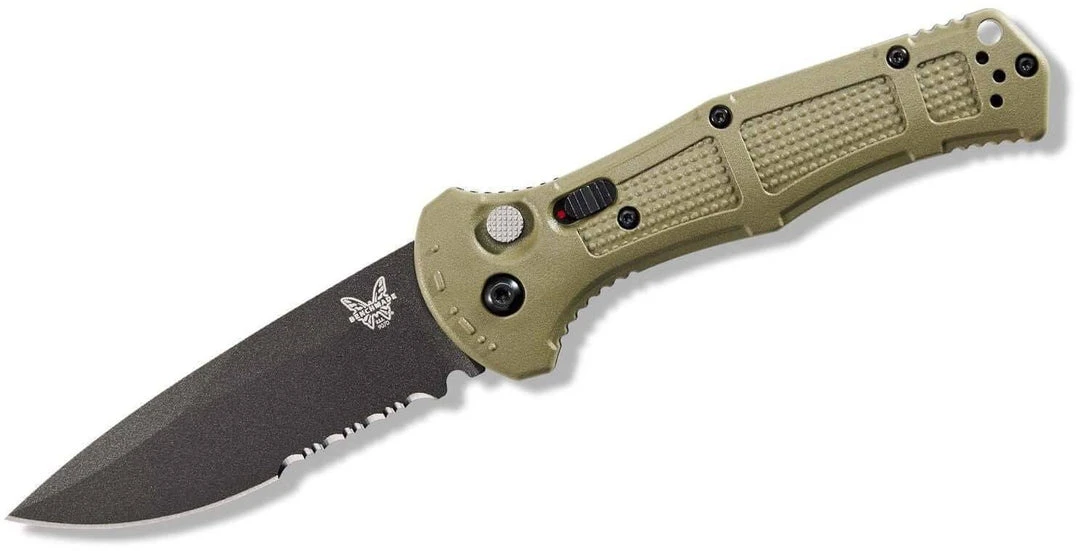 Discount 🤩 Benchmade Claymore Auto Folding Knife 9070SBK-1 CPM-D2 Ranger Green Grivory Handles 🎁 1 Benchmade Claymore Auto Folding Knife 9070SBK-1 CPM-D2 Ranger Green Grivory Handles
