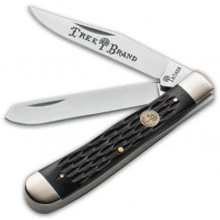 Boker 110733 Trapper Pocket Knife 4.25" Black Jigged Bone