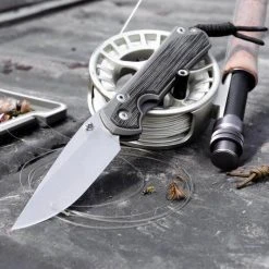 CHRIS REEVE KNIVES Chris Reeves Large Sebenza 31 Black Canvas Micarta