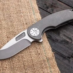 Outlet π CURTISS CUSTOM KNIVES Curtiss F3 Medium Flipper Knife 3.25" CTS-XHP Slicer Blade, Standard Titanium Handles - F3 Medium SL/FL π 9 CURTISS CUSTOM KNIVES Curtiss F3 Medium Flipper Knife 3.25