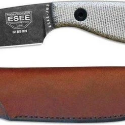All Knife Brands ESEE Camp-Lore Gibson JG3 Bushcraft Fixed Knife Black Stonewash)