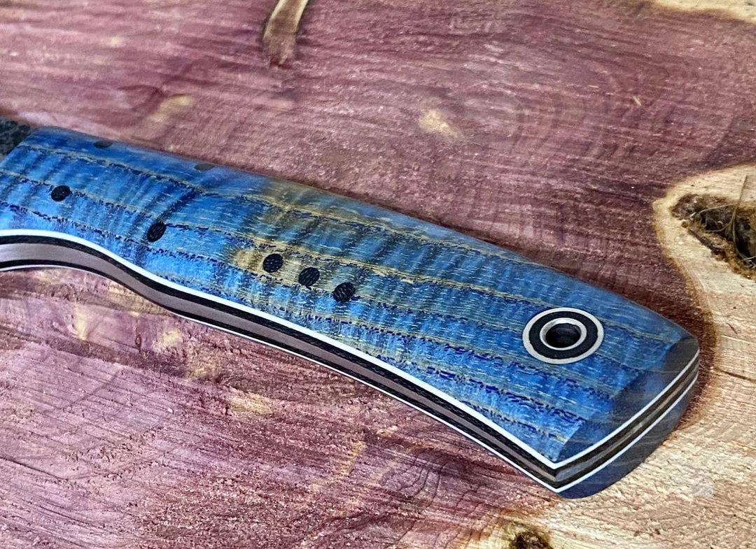 New π Fiddleback Forge Camp Muk Knife W/ Curly Ash Handles π 2 Fiddleback Forge Camp Muk Knife W/ Curly Ash Handles
