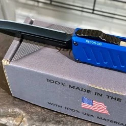 Guardian Tactical Recon-035 94131 D/E Auto Blue Black Tactical Knife (3.25