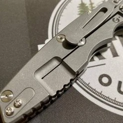 RICK HINDERER All Knife Brands Hinderer Eklipse Harpoon Spanto Knife Working Finish Blue/Translucent Green G10 3.5