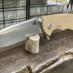 RICK HINDERER All Knife Brands Hinderer XM-18 3.5″ Recurve Stonewash FDE G10