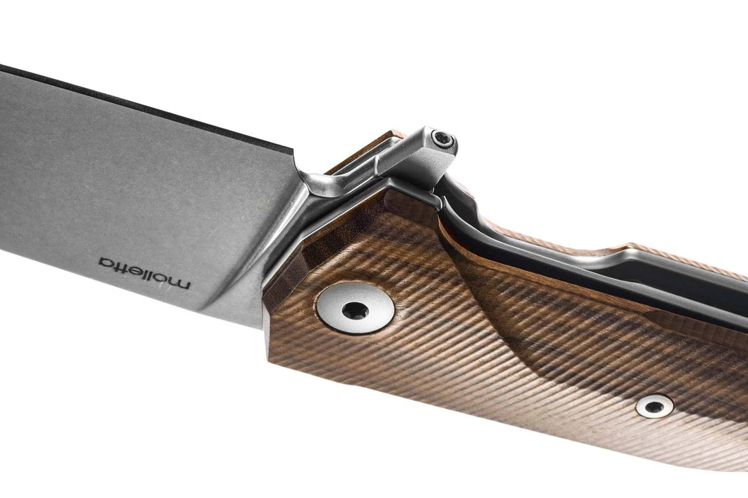 Outlet π LionSteel KUR Flipper Knife - Santos Wood Handles (Italy) π 2 LionSteel KUR Flipper Knife - Santos Wood Handles (Italy)
