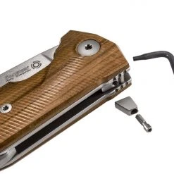 Outlet π LionSteel KUR Flipper Knife - Santos Wood Handles (Italy) π 11 LionSteel KUR Flipper Knife - Santos Wood Handles (Italy)