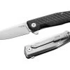 LionSteel Knives LionSteel MT01 CF Myto Flipper Knife 3.27" Carbon Fiber And Titanium Handles