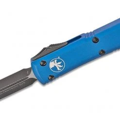 All Knife Brands Microtech 122-1BL Ultratech Auto OTF 3.46" Black D/E Blue Handles