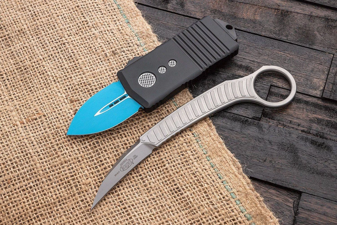 Wholesale π All Knife Brands Microtech 157-1JK Exocet Jedi Knight OTF Auto Knife 1.98" Blue D/E π 5 All Knife Brands Microtech 157-1JK Exocet Jedi Knight OTF Auto Knife 1.98" Blue D/E