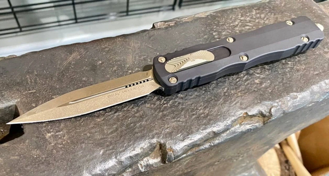 Promo 🧨 All Knife Brands Microtech 227-13 Dirac Delta D/E - Black Handle - Bronze Blade 🤩 5 All Knife Brands Microtech 227-13 Dirac Delta D/E - Black Handle - Bronze Blade