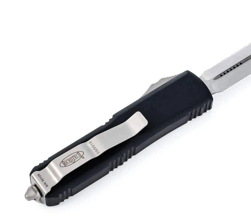 Discount π Microtech 232-12 UTX-85 D/E Black Handle Full Serrations Blade π 2 Microtech 232-12 UTX-85 D/E Black Handle Full Serrations Blade