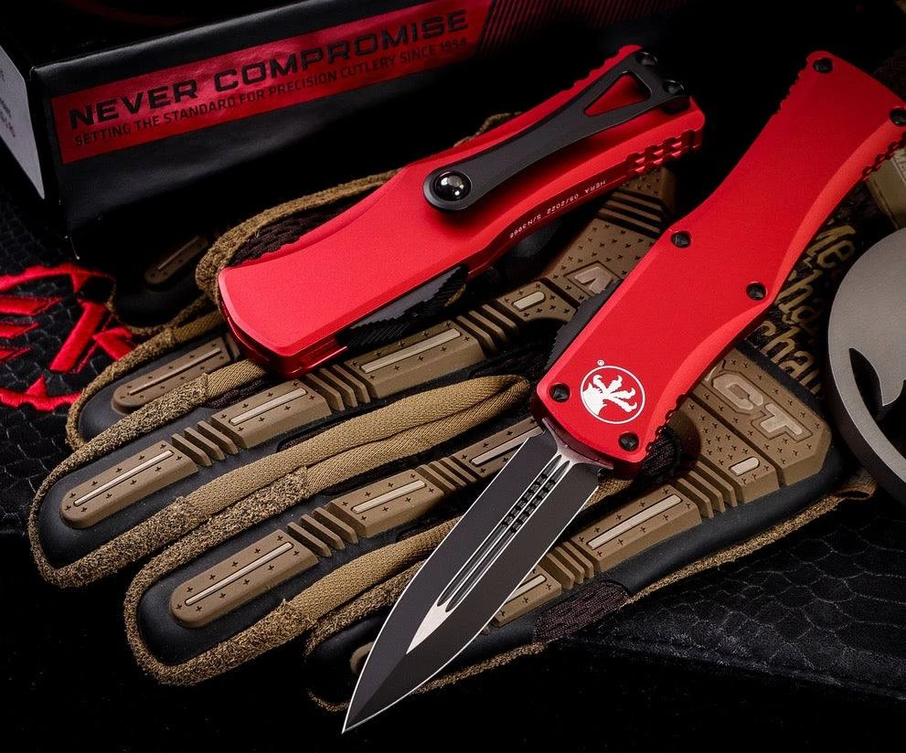 Promo π₯° All Knife Brands MICROTECH 702-1RD HERA D/E BLACK STD RED HANDLES π 1 All Knife Brands MICROTECH 702-1RD HERA D/E BLACK STD RED HANDLES