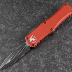 All Knife Brands MICROTECH 702-1RD HERA D/E BLACK STD RED HANDLES
