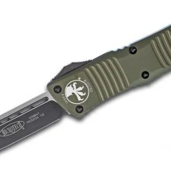 Microtech Combat Troodon Tanto OTF Auto Knife Green (3.8" Black) 144-1 OD All Knife Brands
