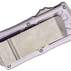 All Knife Brands Microtech Exocet - Grey Handle - Apocalyptic Blade 157-10APGY