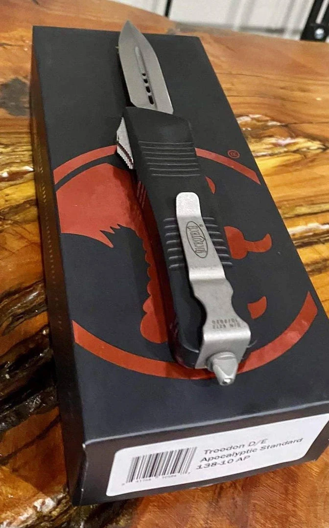 Budget π Microtech Troodon D/E OTF Automatic Knife (3" Apocalyptic) 138-10AP β 3 Microtech Troodon D/E OTF Automatic Knife (3" Apocalyptic) 138-10AP