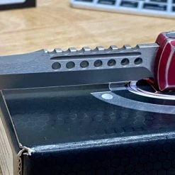 All Knife Brands Microtech Ultratech Hellhound Signature 119-10 - Distressed Red Knife