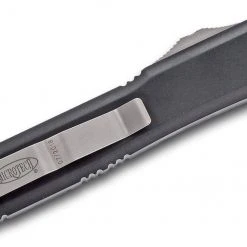 All Knife Brands Microtech Ultratech OTF 3.46" Satin Plain/Serrated D/E Black Handles 122-6
