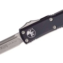 Microtech UTX-85 S/E Black Handle Stonewashed Blade 231-10