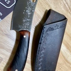NICHOLAS NICHOLS Limited Edition Knives Nic Nichols Mini Cleaver Makers Mark Bourbon Handles Limited Edition