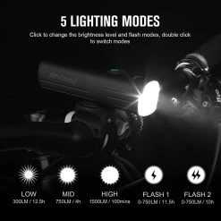Olight RN 1500 Bike Light (1,500 Lumen) Flashlights & Lighting