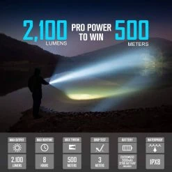 Olight Warrior X Pro Flashlight (2100 Lumens) Flashlights & Lighting