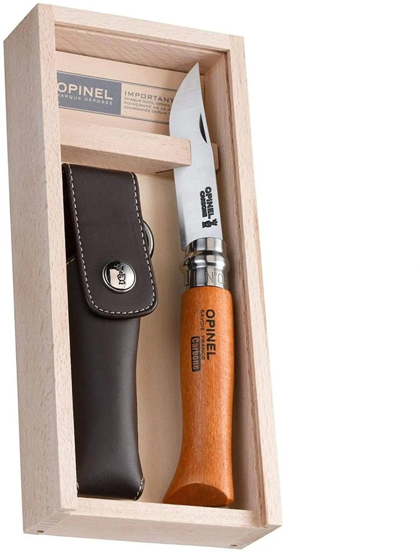 Flash Sale β Opinel No.8 Carbon Knife With Sheath, Wooden Slide Gift Box (France) π 1 Opinel No.8 Carbon Knife With Sheath, Wooden Slide Gift Box (France)