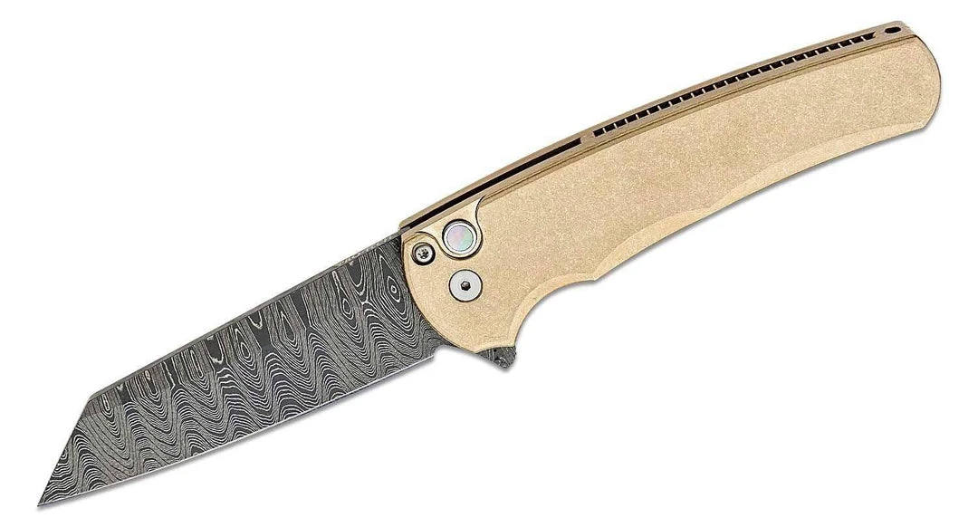 Wholesale ๐ PROTECH KNIVES All Knife Brands Pro-Tech Limited Edition Malibu Flipper Damascus Reverse Tanto Blade, Bronze Handles ๐ฏ 1 PROTECH KNIVES All Knife Brands Pro-Tech Limited Edition Malibu Flipper Damascus Reverse Tanto Blade, Bronze Handles