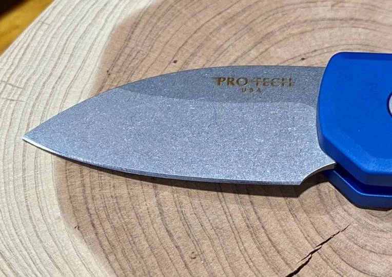 New ✨ PROTECH KNIVES Pro-Tech Runt 5 Blue Handle Stonewash Wharncliffe 20-CV (R5101-Blue) All Knife Brands 🧨 1 PROTECH KNIVES Pro-Tech Runt 5 Blue Handle Stonewash Wharncliffe 20-CV (R5101-Blue) All Knife Brands