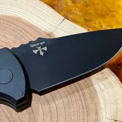 All Knife Brands Protech Knives Les George SBR Black DLC LG403