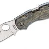 Spyderco Chaparral Knife 2.8" CTS XHP Satin Plain Blade, Raffir Noble Handles Spyderco Knives