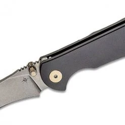 TOOR KNIVES Toor Chasm Folding Knife 3" CPM-154 Stonewashed, Black Titanium Handles - FL154R
