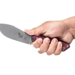 TOPS KNIVES All Knife Brands TOPS CPCKFE-01 Camp Creek Fire Edition Tumbled S35VN Red Black G10 Fixed Blade