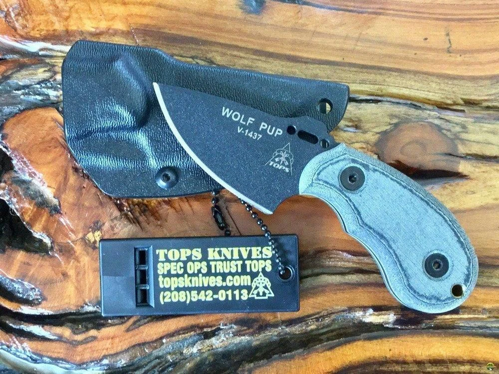 Outlet βοΈ TOPS KNIVES All Knife Brands TOPS Wolf Pup Black 1095 Carbon Blade Linen Micarta Handles π― 1 TOPS KNIVES All Knife Brands TOPS Wolf Pup Black 1095 Carbon Blade Linen Micarta Handles