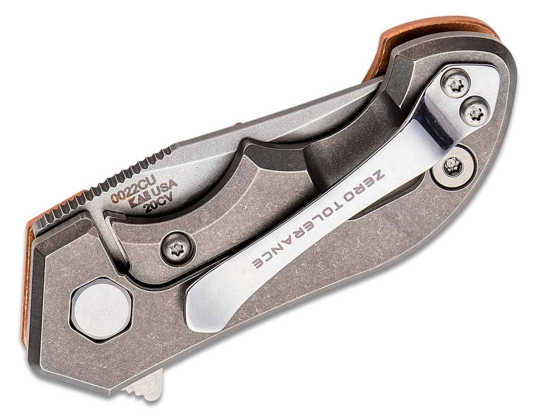 Promo 💯 ZERO TOLERANCE ZT 0022CU Copper Titanium Framelock Knife CPM-20CV (Limited Edition) 🧨 6 ZERO TOLERANCE ZT 0022CU Copper Titanium Framelock Knife CPM-20CV (Limited Edition)